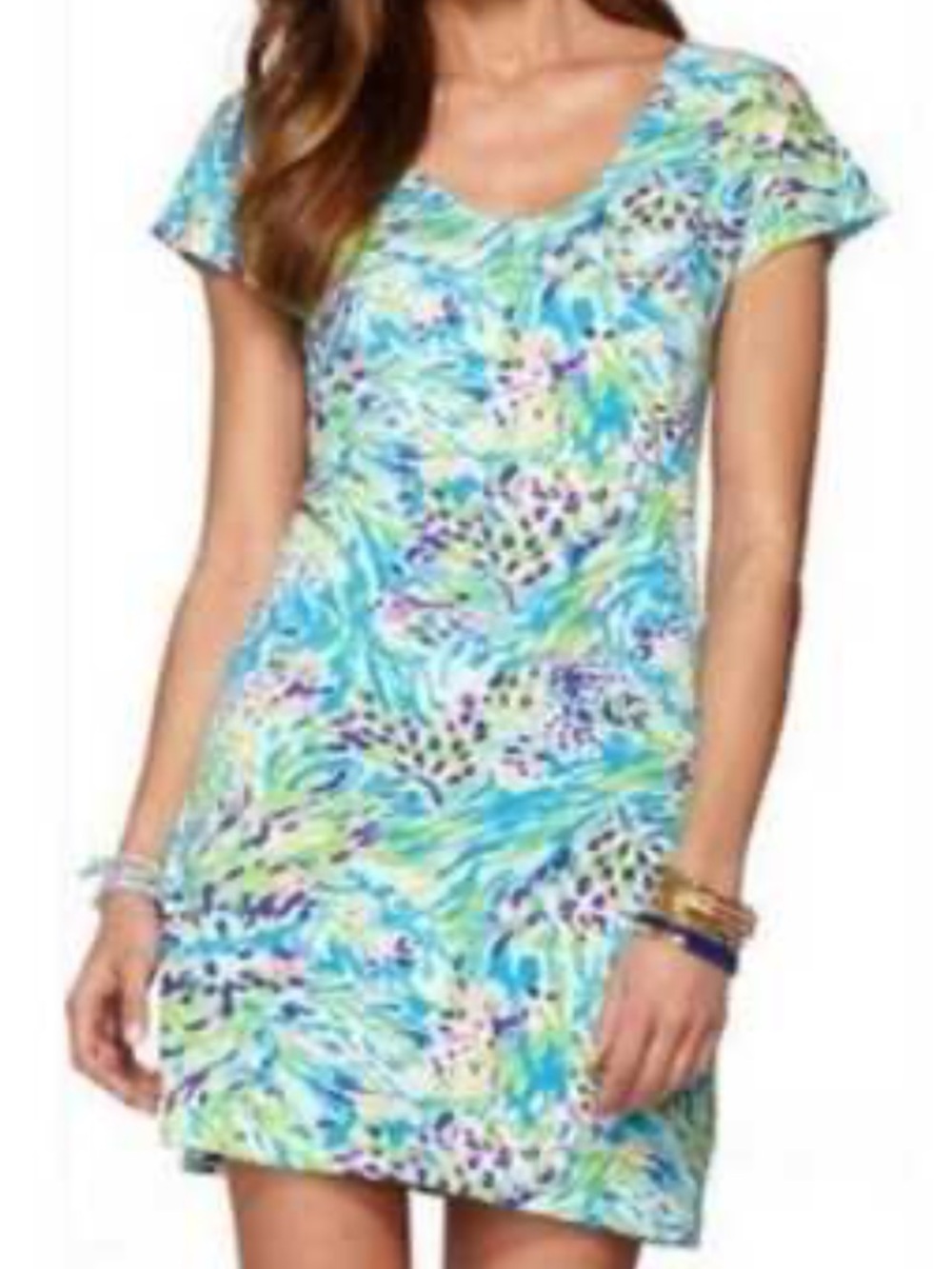 Lilly Pulitzer Danielle Sea Soiree Pima Cotton Dress, Size Small